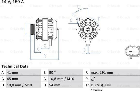 BOSCH 0 986 083 620 — Alternator
