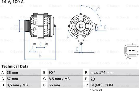 BOSCH 0 986 083 200 — Alternator