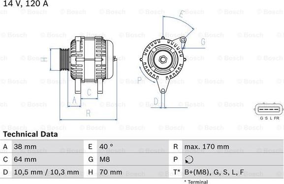 BOSCH 0 986 082 720 — Alternator