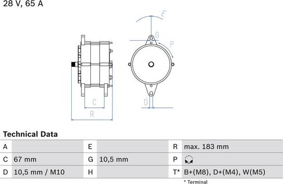 BOSCH 0 986 039 490 - Alternator