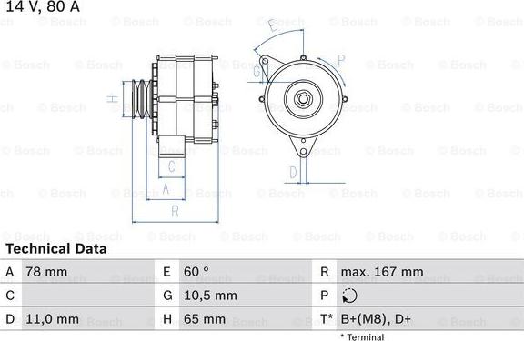 BOSCH 0 986 034 120 — Alternator