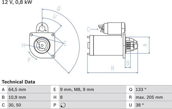BOSCH 0 986 024 210 - Rozrusznik