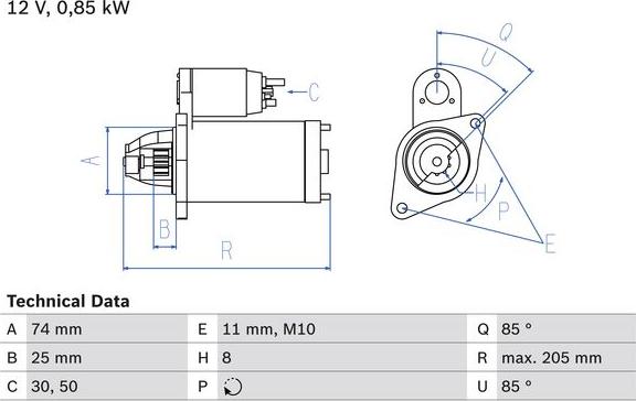 BOSCH 0 986 025 640 — Rozrusznik