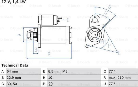 BOSCH 0 986 025 080 — Rozrusznik