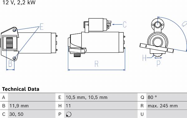 BOSCH 0 986 026 630 — Rozrusznik