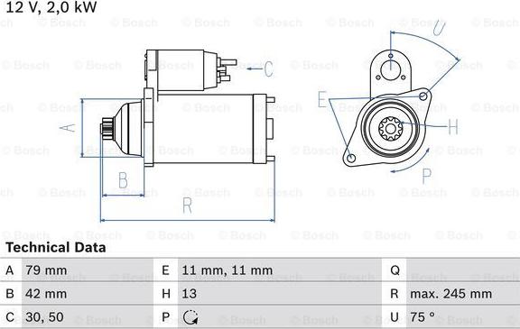 BOSCH 0 986 026 160 — Rozrusznik