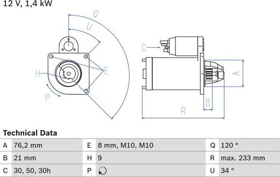 BOSCH 0 986 026 220 — Rozrusznik