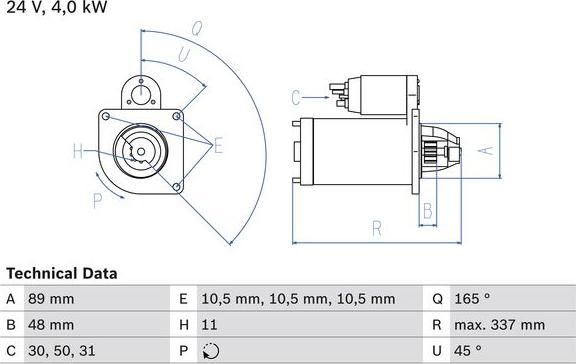 BOSCH 0 986 020 190 — Rozrusznik