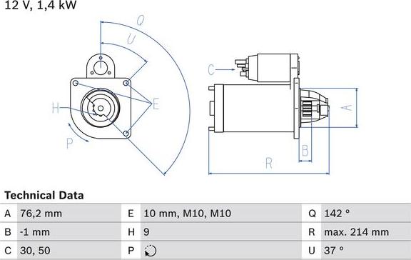 BOSCH 0 986 020 860 — Rozrusznik
