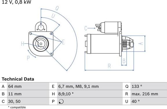BOSCH 0 986 021 590 — Rozrusznik