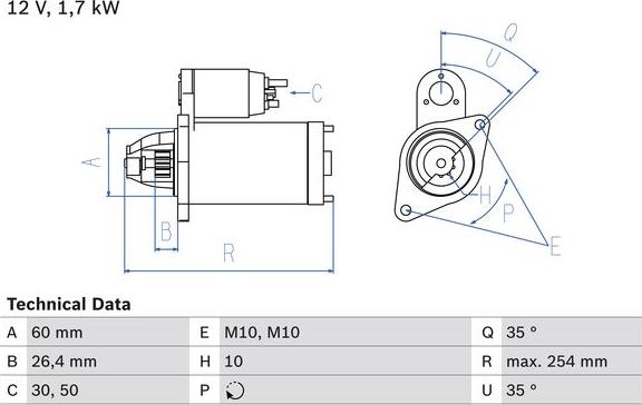 BOSCH 0 986 021 330 — Rozrusznik
