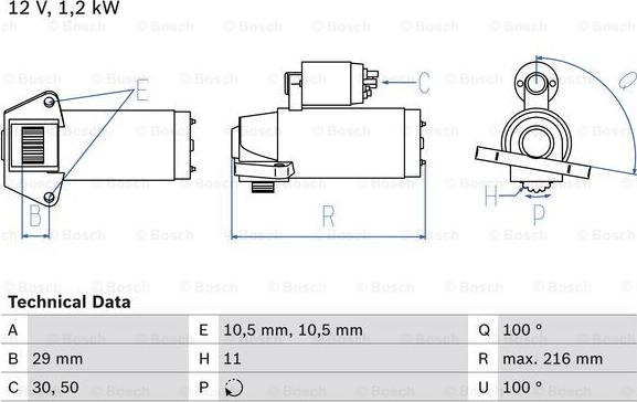 BOSCH 0 986 028 010 — Rozrusznik