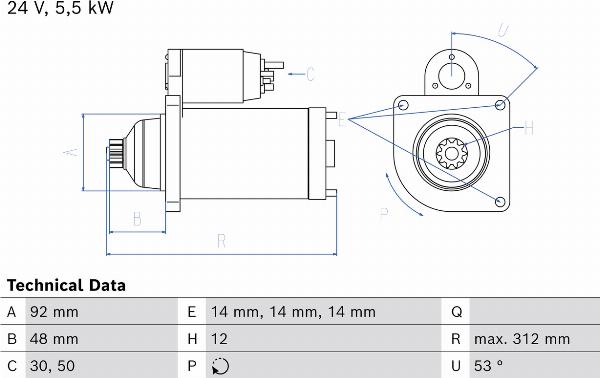 BOSCH 0 986 028 020 — Rozrusznik
