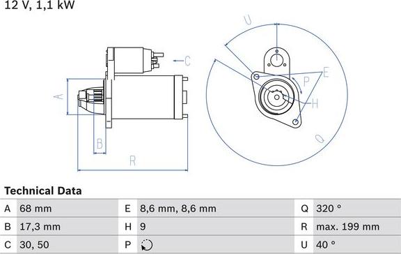 BOSCH 0 986 023 660 — Rozrusznik