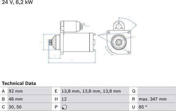 BOSCH 0 986 022 980 — Rozrusznik