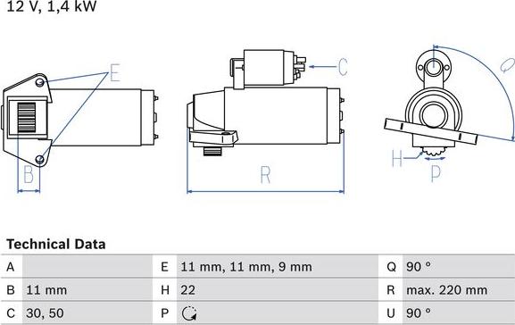 BOSCH 0 986 022 561 — Rozrusznik