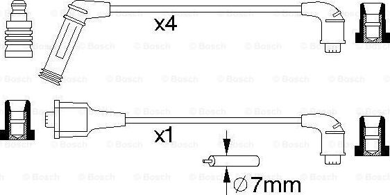 BOSCH 0 986 356 990 - PRZEWODY WYS. NAP. HYUNDAI ATOS
