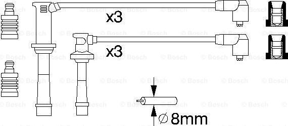 BOSCH 0 986 356 966 - PRZEWODY WYS. NAP. FORD USA PROBE II ECP 2.5 93-98