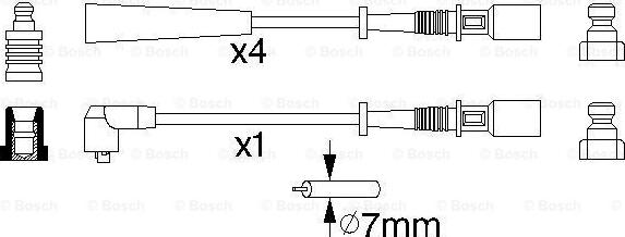 BOSCH 0 986 356 853 - Zestaw przewodów zapłonowych