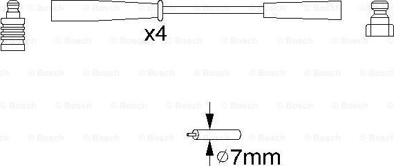 BOSCH 0 986 356 817 - KABLE WYS.NAP.LAGUNA 2.0I 95-.VOLVO S40