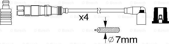 BOSCH 0 986 356 359 - PRZEWODY WYS. NAP. VW 1.6 A3-A4
