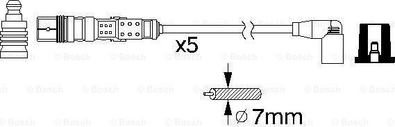 BOSCH 0 986 356 318 - PRZEWODY WYS. NAP. VW 2.3 GOLF