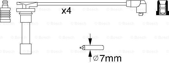 BOSCH 0 986 356 776 - PRZEWODY WYS. NAP. HONDA