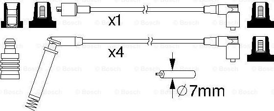 BOSCH 0 986 357 148 - PRZEWODY WYS. NAP. OPEL 1.2-1.6