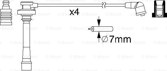 BOSCH 0 986 357 147 - PRZEWODY WYS. NAP. MITSUBISHI 1.6-1.8-2.0