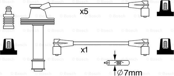 BOSCH 0 986 357 232 - PRZEWODY WYS. NAP. VOLVO 2.0 97-02