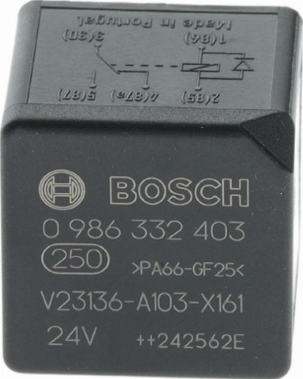 BOSCH 0 986 332 403 — Przekaźnik, prąd pracy