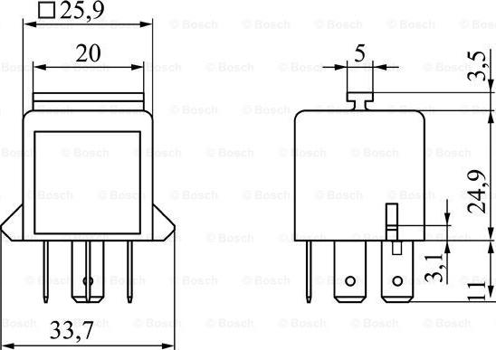 BOSCH 0 986 332 073 - Przekaźnik, prąd pracy