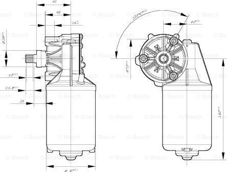 BOSCH 0 986 337 411 - Silnik wycieraczek