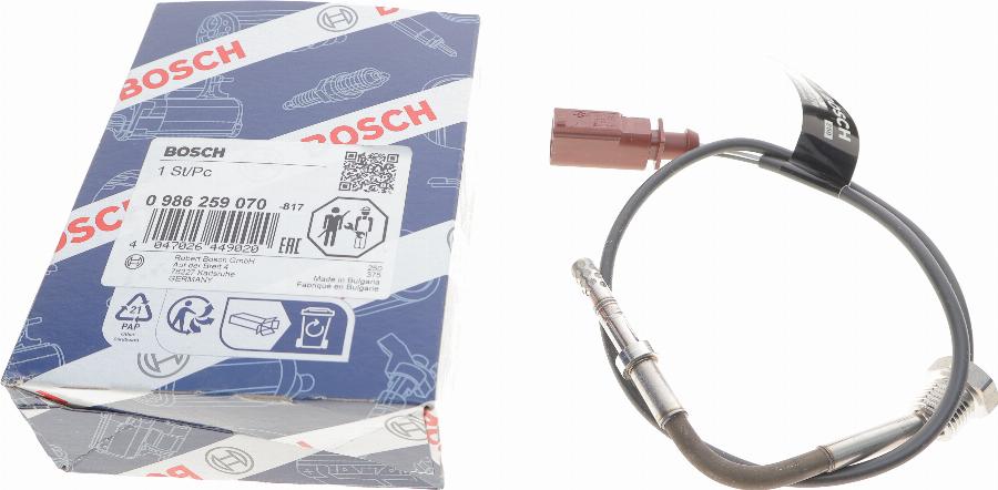 BOSCH 0 986 259 070 — Czujnik, temperatura spalin
