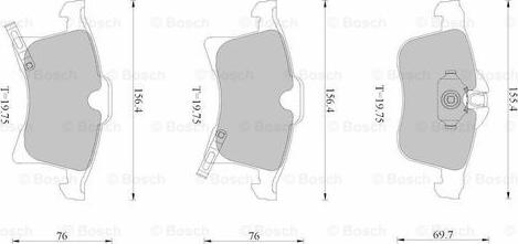BOSCH 0 986 AB1 117 - Zestaw klocków hamulcowych, hamulce tarczowe