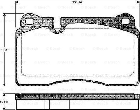 BOSCH 0 986 TB3 046 - Zestaw klocków hamulcowych, hamulce tarczowe