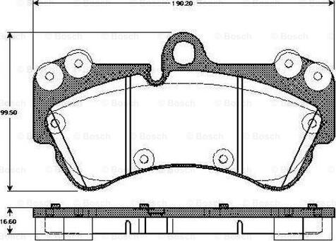 BOSCH 0 986 TB3 074 - Zestaw klocków hamulcowych, hamulce tarczowe
