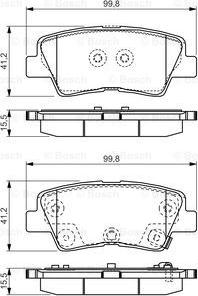 BOSCH 0 986 TB3 203 - Zestaw klocków hamulcowych, hamulce tarczowe