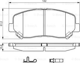 BOSCH 0 986 TB3 222 - Zestaw klocków hamulcowych, hamulce tarczowe