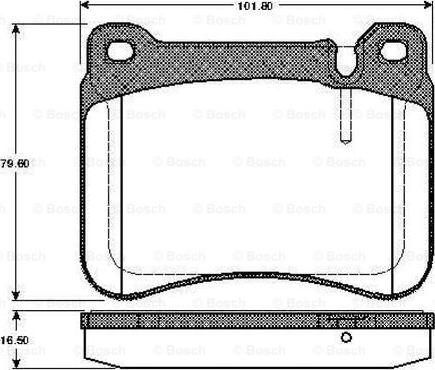 BOSCH 0 986 TB2 972 - Zestaw klocków hamulcowych, hamulce tarczowe