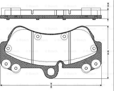 BOSCH 0 986 TB2 454 - Zestaw klocków hamulcowych, hamulce tarczowe