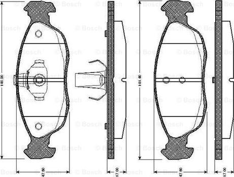 BOSCH 0 986 TB2 026 - Zestaw klocków hamulcowych, hamulce tarczowe