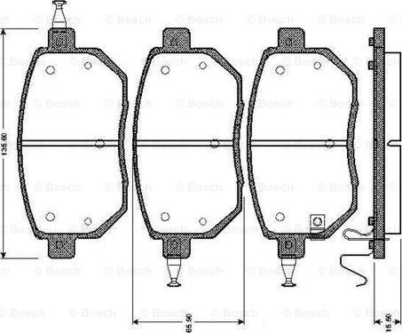 BOSCH 0 986 TB2 856 - Zestaw klocków hamulcowych, hamulce tarczowe
