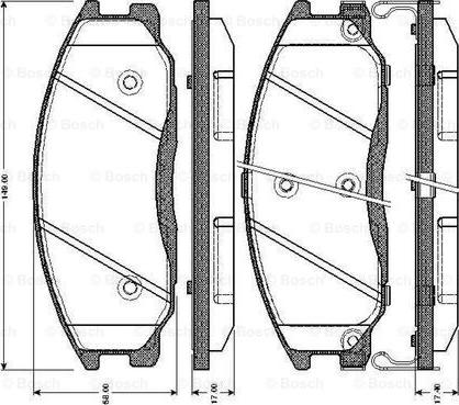 BOSCH 0 986 TB2 815 - Zestaw klocków hamulcowych, hamulce tarczowe