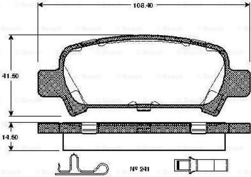 BOSCH 0 986 TB2 360 - Zestaw klocków hamulcowych, hamulce tarczowe
