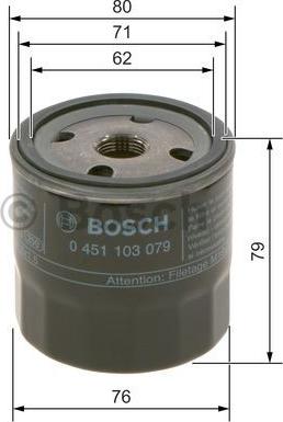 BOSCH 0 451 103 204 - FILTR OL.OPEL ZGRZEWKA-10SZT
