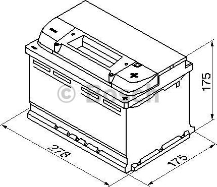 BOSCH 0 092 S50 070 - AKUMULATOR 12V 74AH-750A L-  278X175X175 S5
