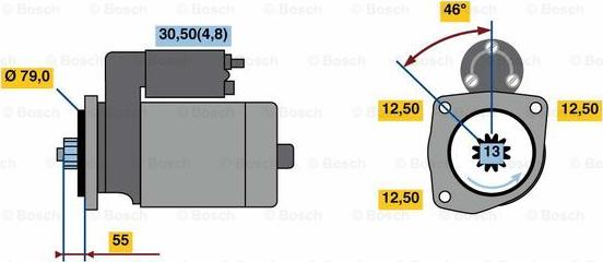 BOSCH 0 001 153 007 - Rozrusznik