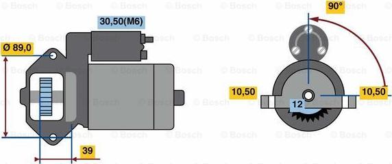 BOSCH 0 001 109 387 - Rozrusznik