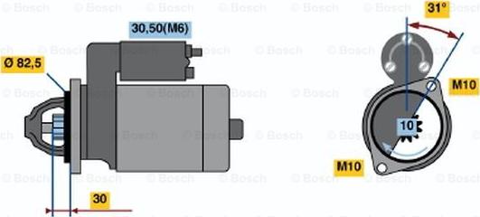 BOSCH 0 001 109 290 - Rozrusznik